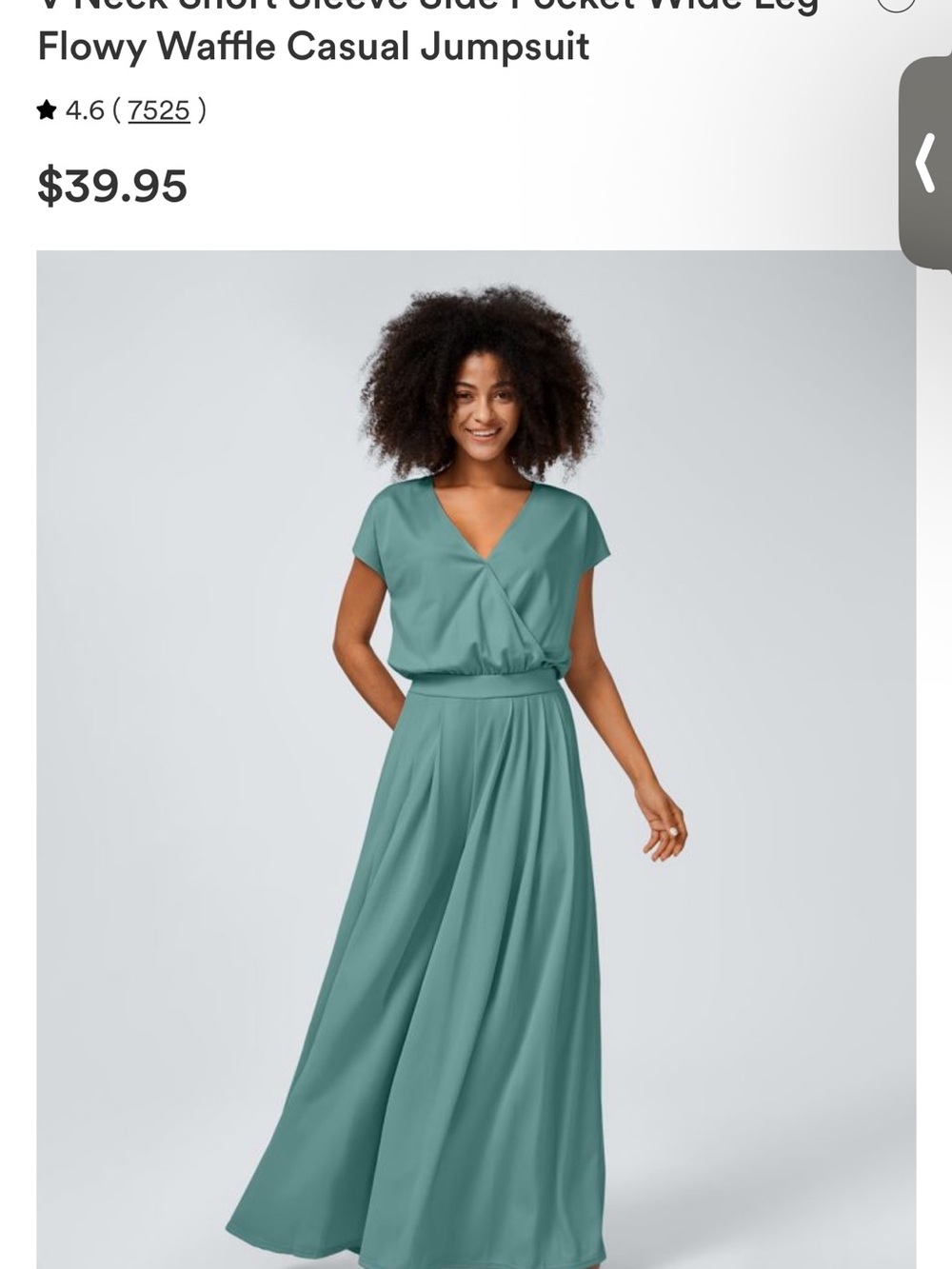 Halara Wide Leg Waffle Jumpsuit Large Tall
